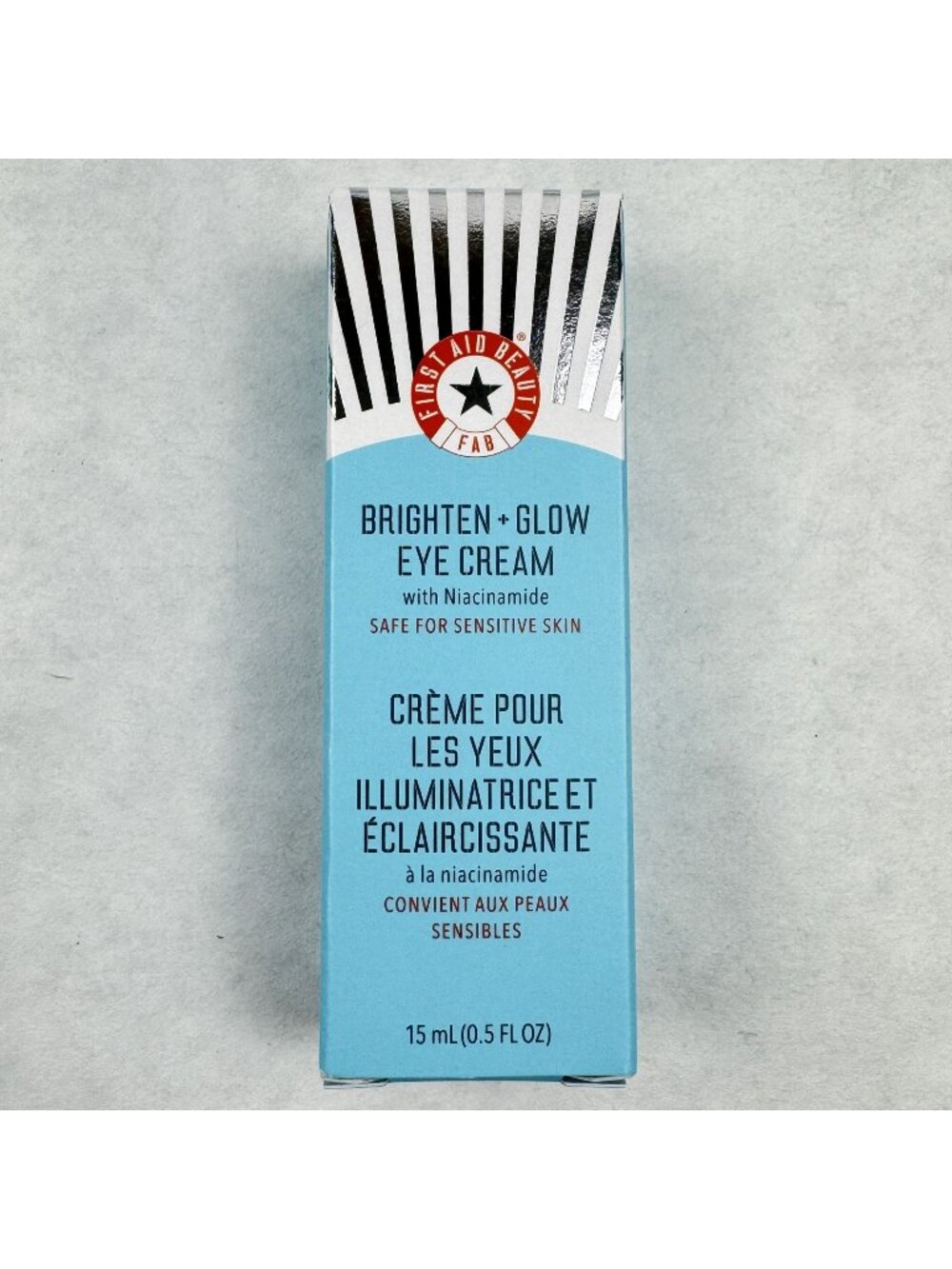 First Aid Beauty Brighten + Glow Eye Cream 15mL Niacinamide Sensitive Skin NEW